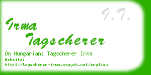 irma tagscherer business card